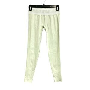 Gymshark Light green Cropped Leggings with logo waistband